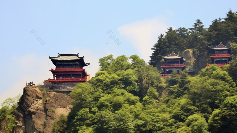摄影图高清的图片绿色的树林蓝天白云天空,高清,摄影图,摄影图片,图片大全,摄影图免费下载